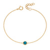 Gold bracelet with crystal birthstone for Decmber.