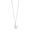 Silver chain with a silver cubic zirconia pendant with the initial W.
