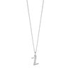 Silver chain with a silver cubic zirconia pendant with the initial Z.