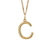 Gold chain with a gold pendant with the initial C.