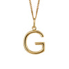 Gold chain with a gold pendant with the initial G.