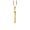 Gold chain with a gold pendant with the initial I.