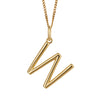 Gold chain with a gold pendant with the initial W.
