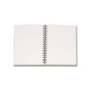 Open spiral-bound note pad