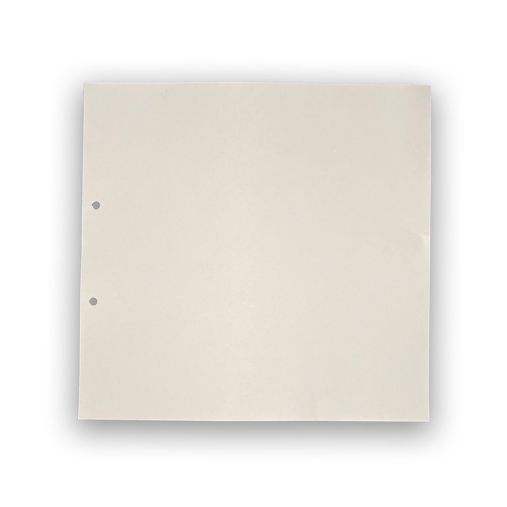 Sheet of punched braille paper