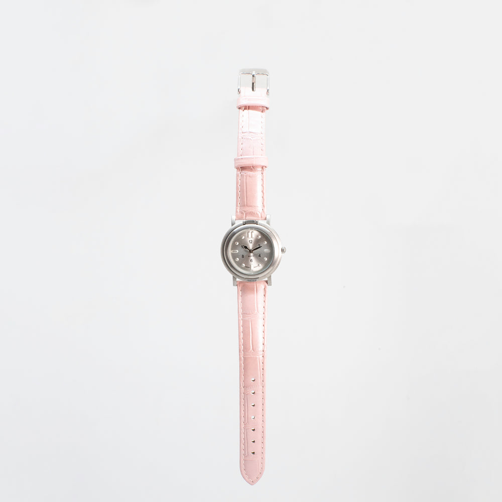 Front view of face and strap of tactile watch against a white background