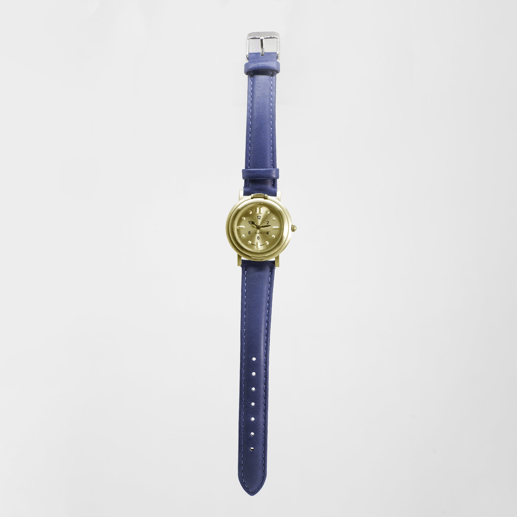 Front view of face and strap of tactile watch against a white background