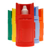 Five different coloured dispensers