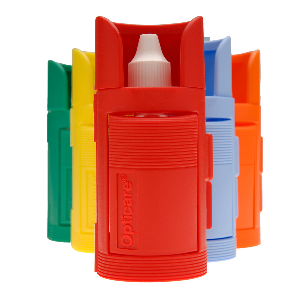 Five different coloured dispensers