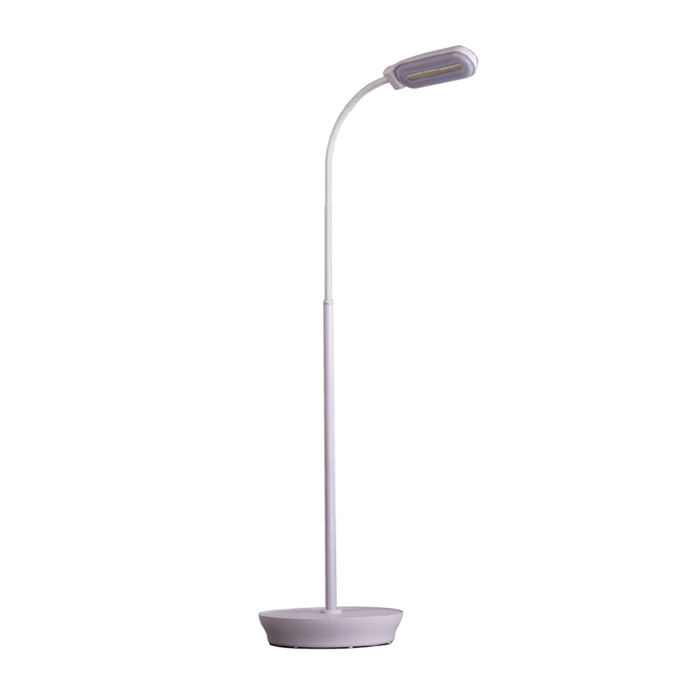 Lamp in upright position against a white background