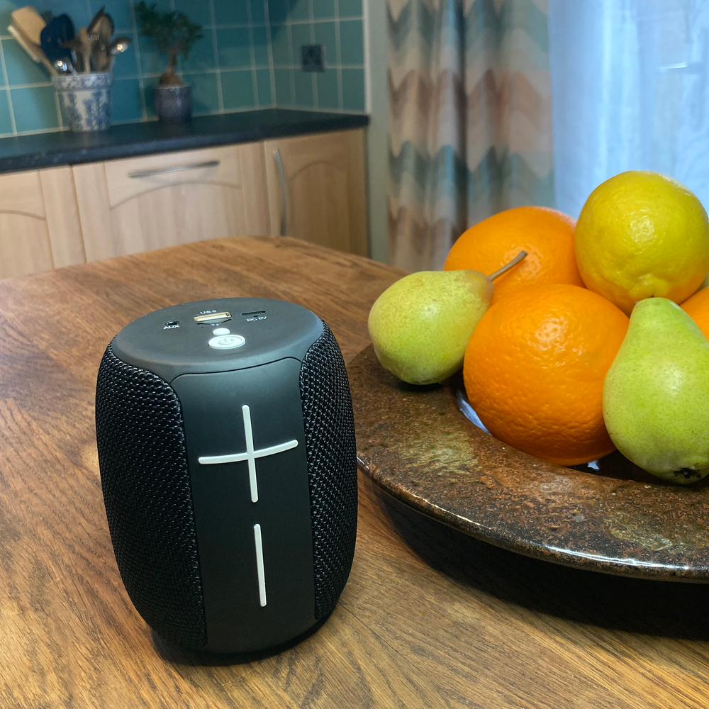 RNIB Accord on a breakfast bar with fruit bowl