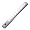 White LED strip light with motion sensor on a white background