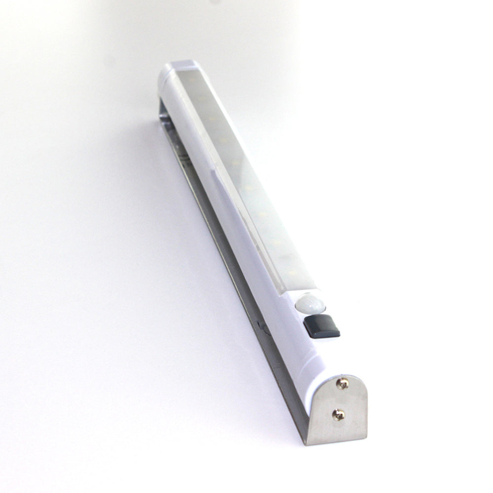 White LED sensor light on a white background