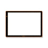 A rectangular light with black surround and orange trim, shown flat against a white background.