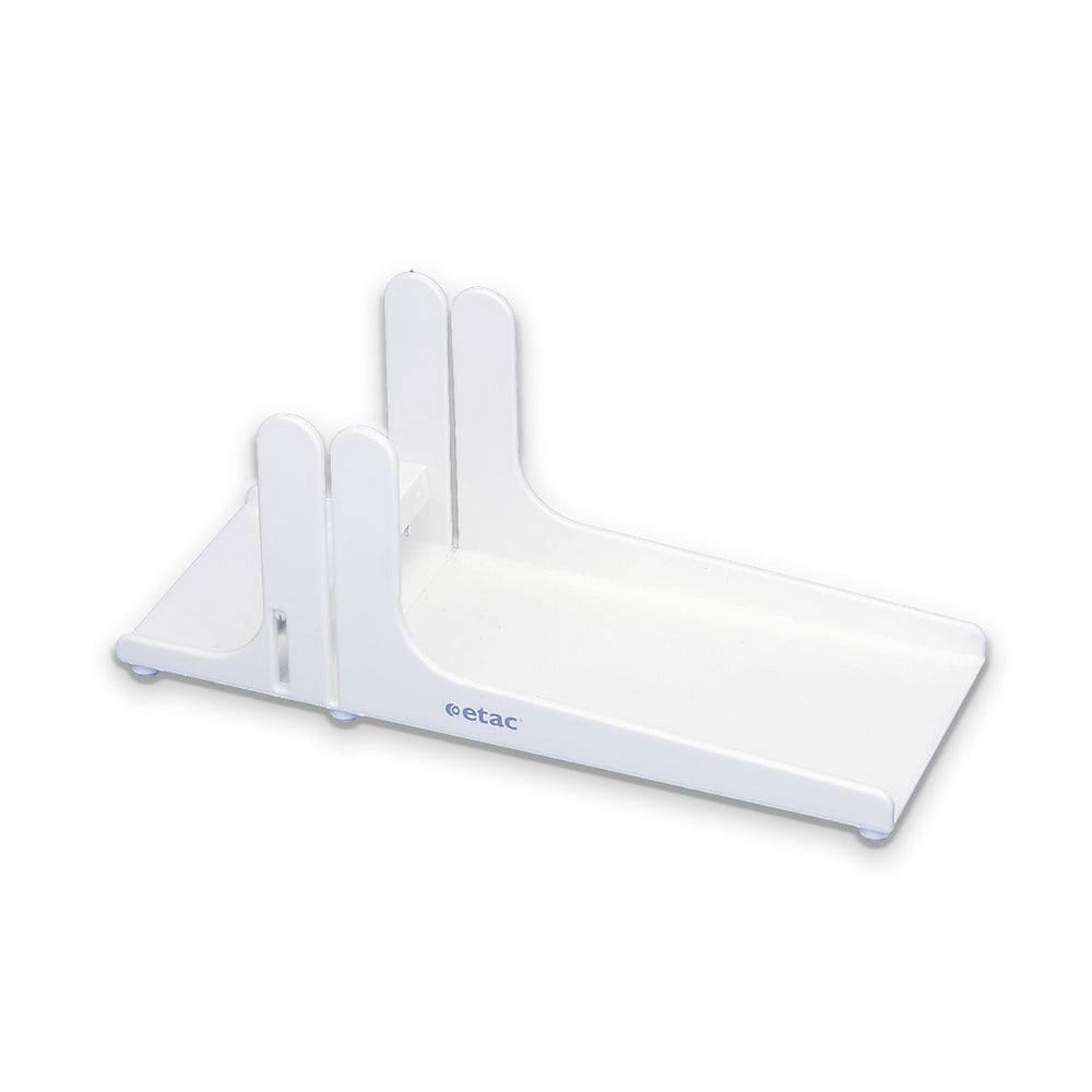 White bread slicing guide on a white background