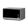 Font angled view of the RNIB talking microwave showing controls, top and side.