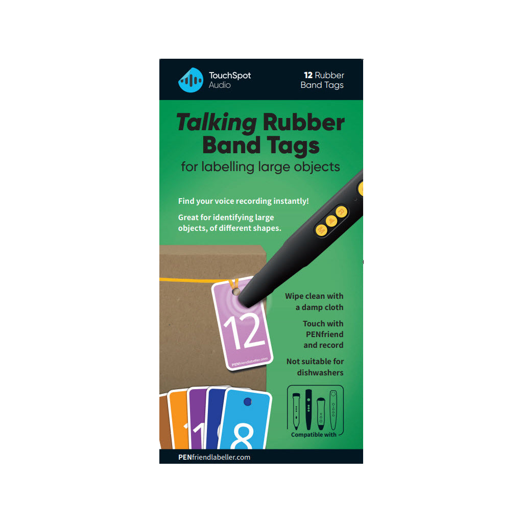 Packaging for PenFriend rubber band fobs