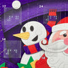 Close up of braille stickers on Advent calendar