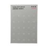 A sheet of large print advent calendar stickers with numbers 1 to 25, shown on a plain white background. The brand name 'RNIB' is visible in the top right corner.