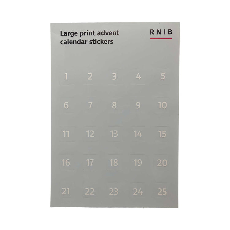 Alternative view of Large print advent calendar stickers