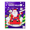 Advent calendar with all three types of large print stickers used on different doors, and some doors with no large print stickers