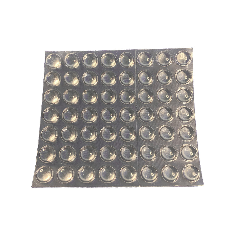 Sheet of clear round tactile bumps