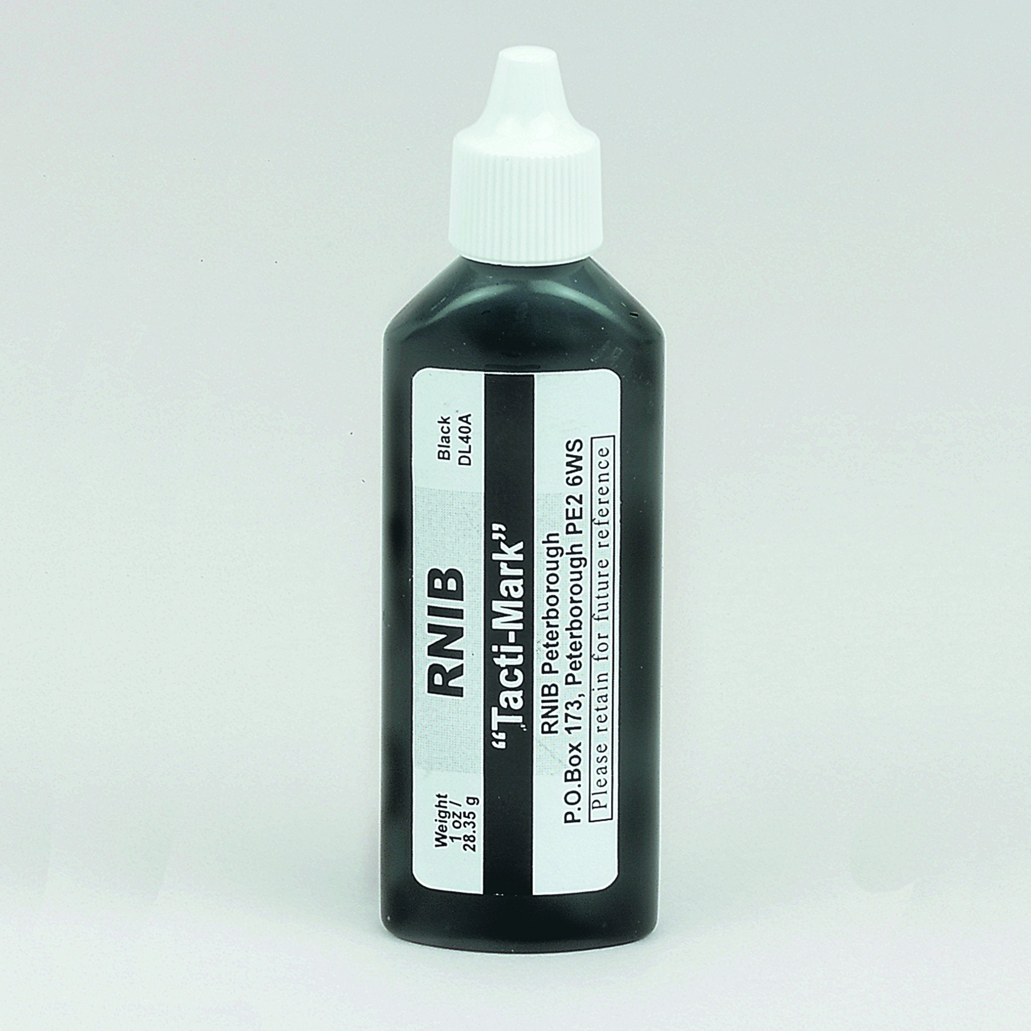 Bottle of black tacti-mark