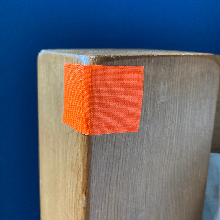 Alternative view of Day-glo orange tape