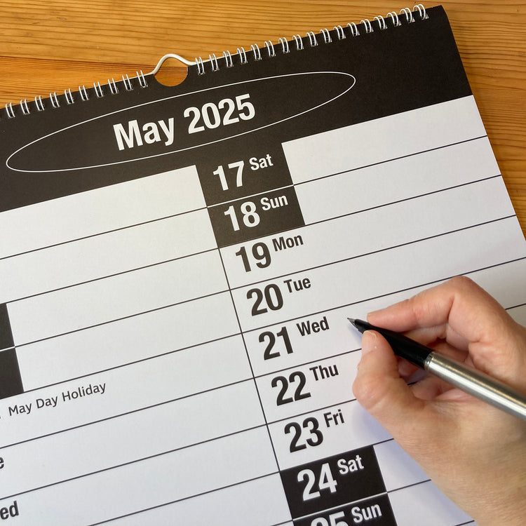 Alternative view of 2025 Big Print wall calendar