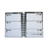 Weekly planner with dates and days of the week on a white background