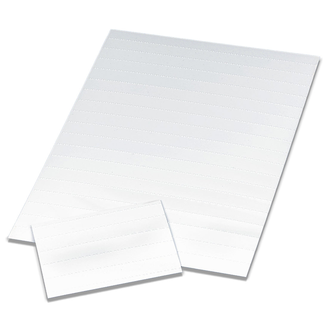 Notepaper and envelope writing guide on a white background