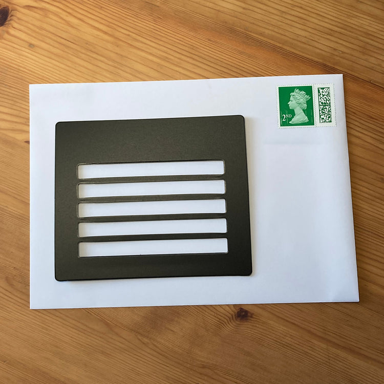 Alternative view of Envelope guide - address outline