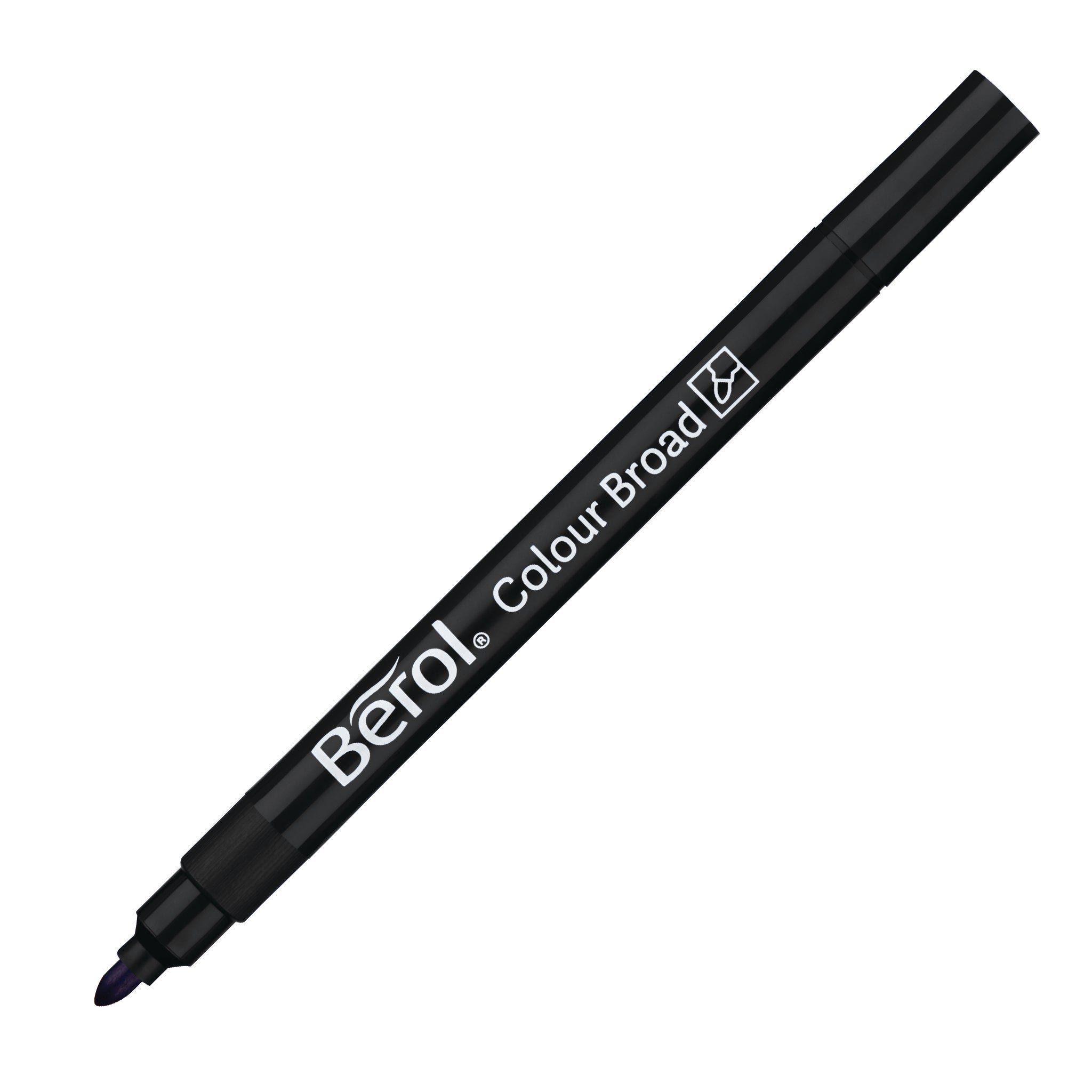 Broad tipped black pen