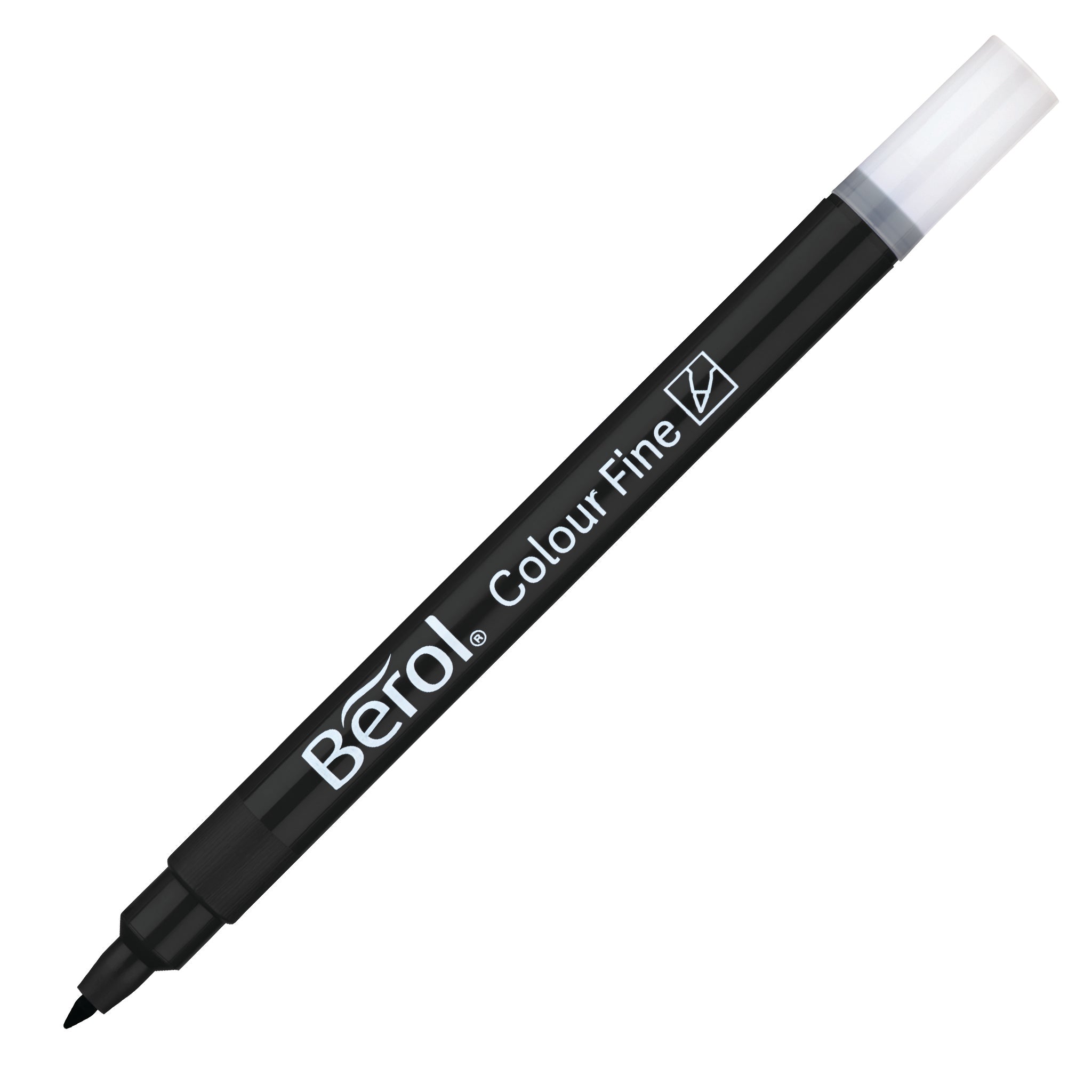 Berol Colourfine pens, pack of 12 black - Main Image