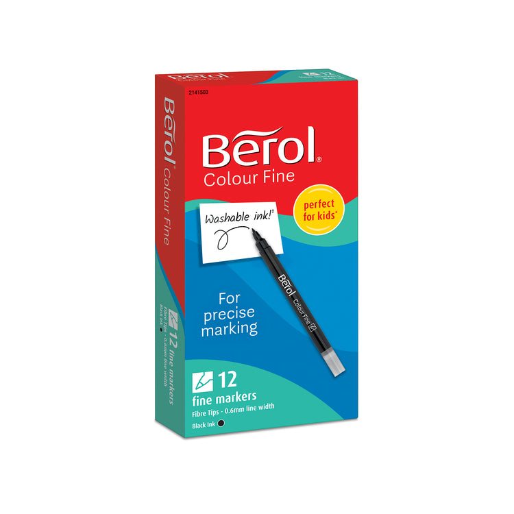 Alternative view of Berol Colourfine pens, pack of 12 - black