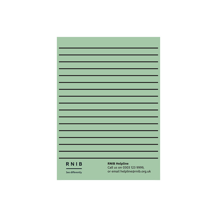 Pastel green loose A4 sheets