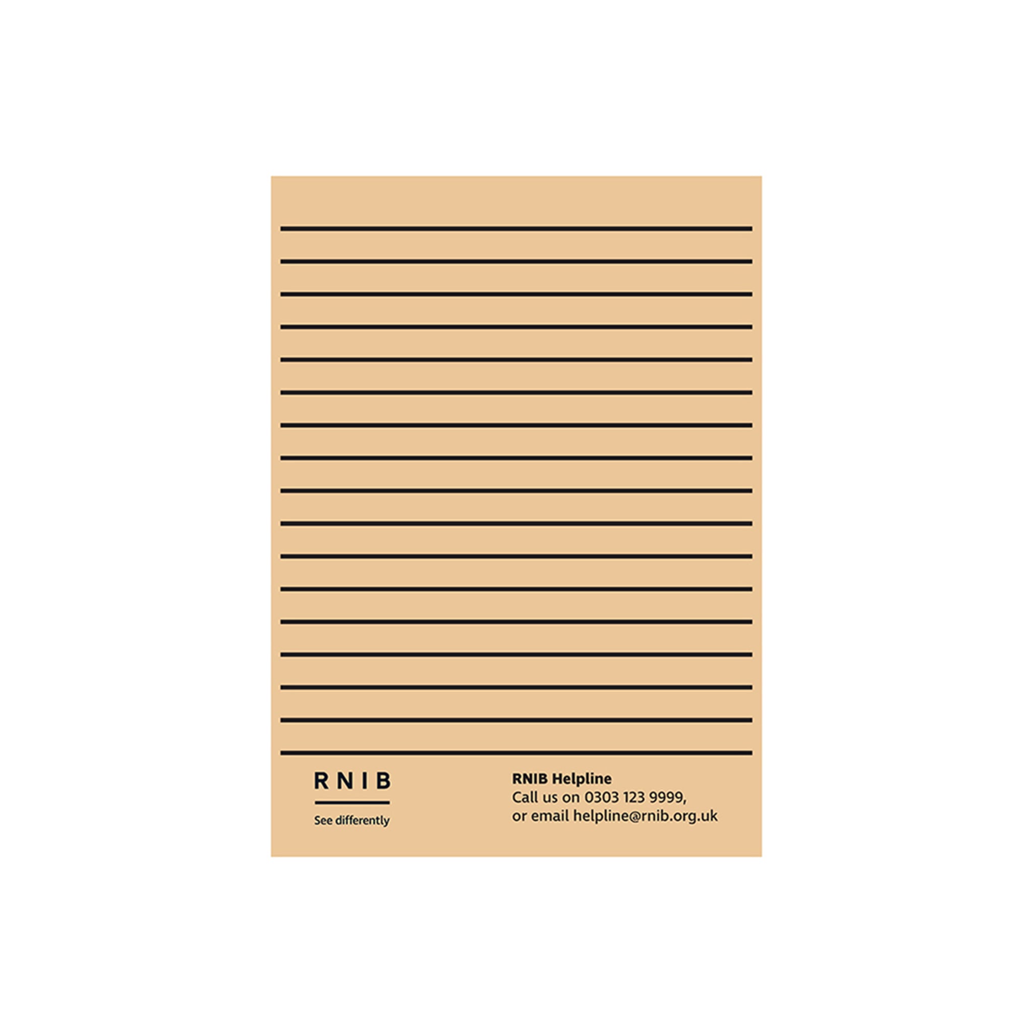 Thick-line pale orange loose A4 sheets