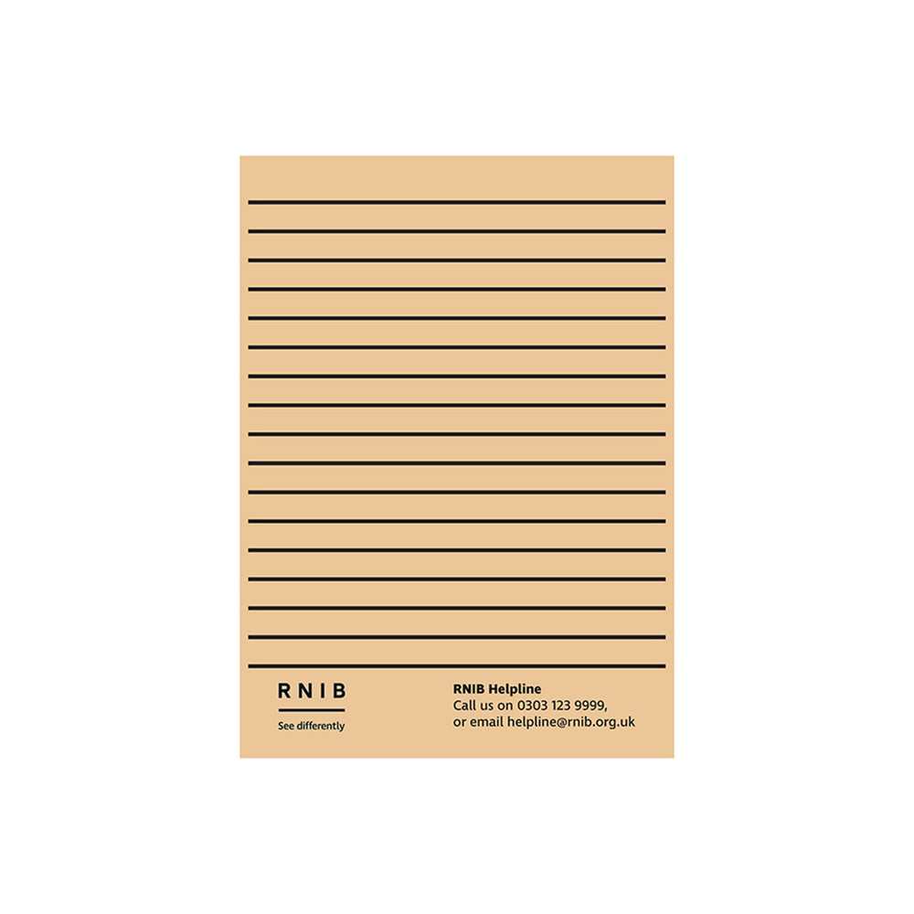 Thick-line pale orange loose A4 sheets