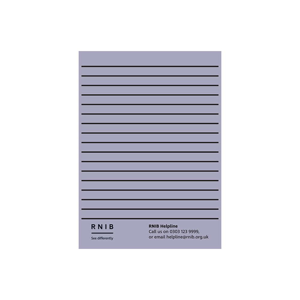 Thick-lined lilac loose A4 sheets
