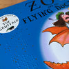 Close-up of braille on cover of Zog and the Flying Doctors