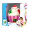 Cupcake Shape Sort toy in its retail packaging, featuring a cupcake-shaped sorting board with colorful frosting swirls and a small child pictured on the box.
