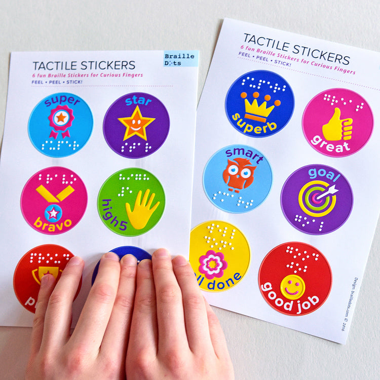 Alternative view of Braille Dots tactile reward stickers