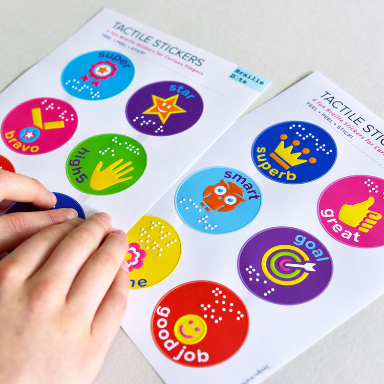 Braille Dots tactile reward stickers