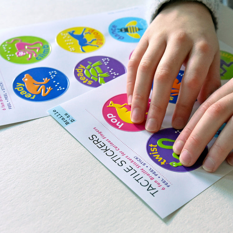 Alternative view of Braille Dots tactile sports stickers