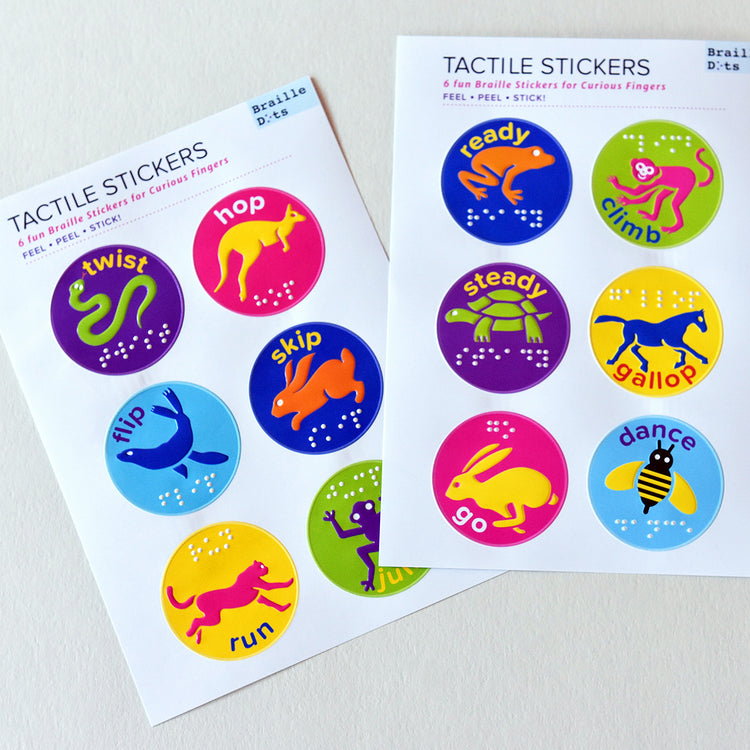 Braille Dots tactile sports stickers