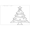 A page from the pack featuring a Christmas tree to colour in