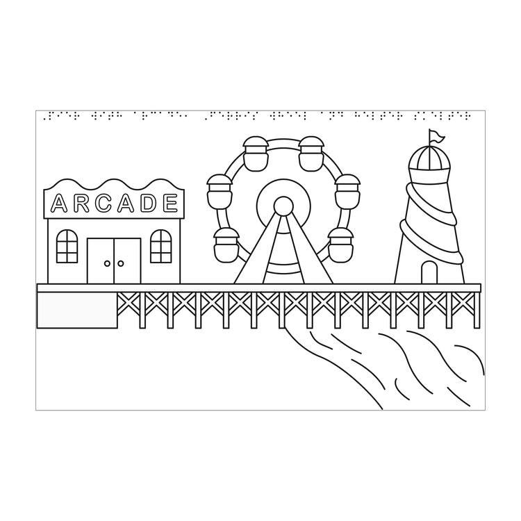 Tactile colouring pack – seaside