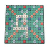 Overhead view of Scrabble board with large print tiles in play