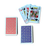 Fanned card showing 10 through King with packs demonstrating red and blue backs