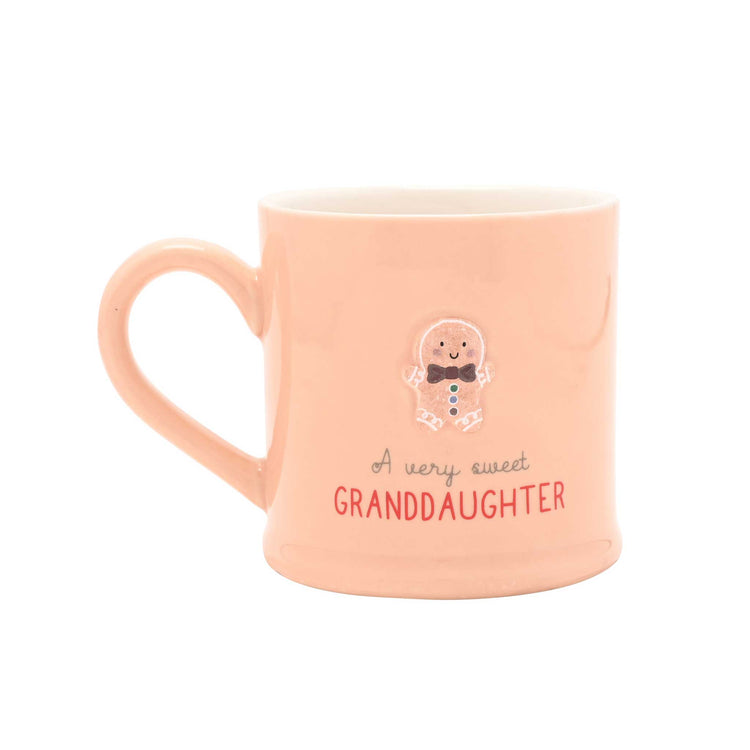 Alternative view of Love Life embossed Christmas mug – granddaughter